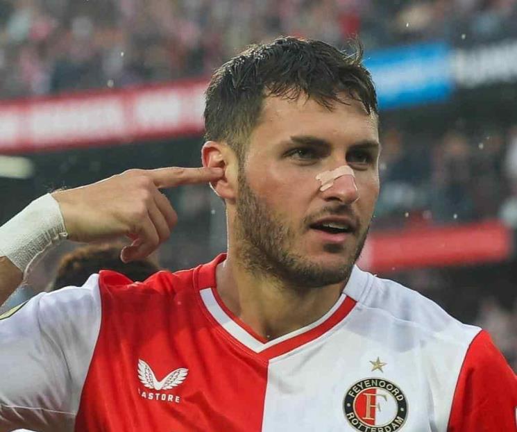 Santi Giménez logra doblete con el Feyenoord