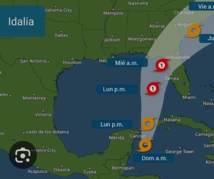 Idalia provocará lluvias intensas en QR, Yucatán y Campeche