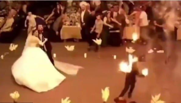 Revelan momentos previos antes del incendio en boda de Irak
