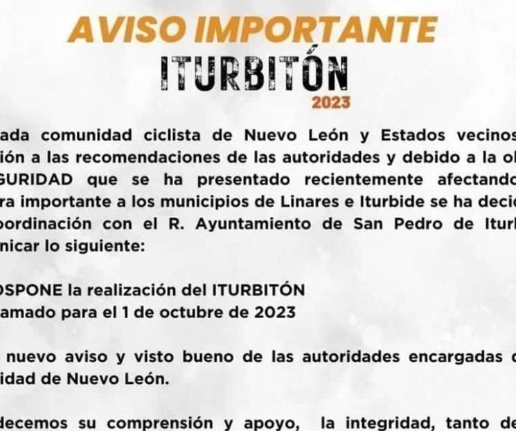 Posponen el Iturbitón por ola violenta en Nuevo León
