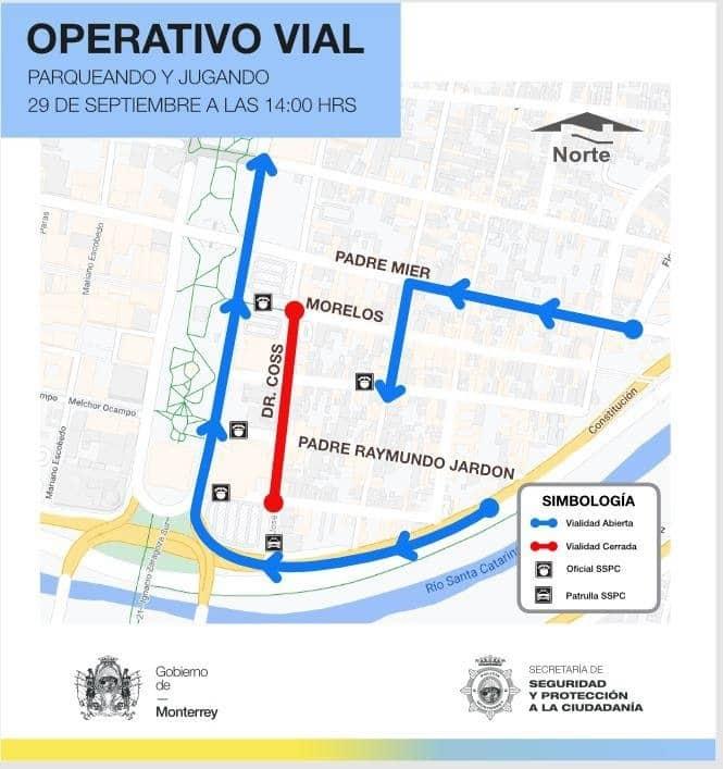 Habrá cierres viales en Monterrey por evento infantil