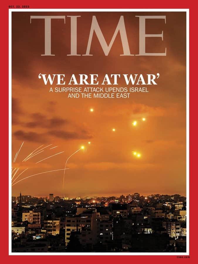 Estamos en guerra, cruda portada de revista por conflicto