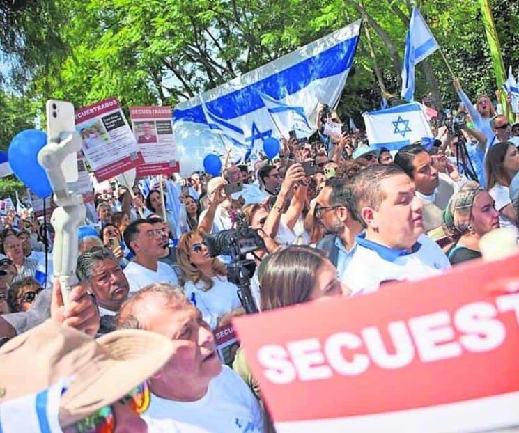 Protestan en CDMX por conflicto Israel-Hamas