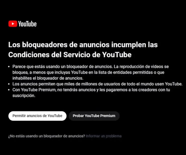 YouTube refuerza su pelea contra bloqueadores de anuncios