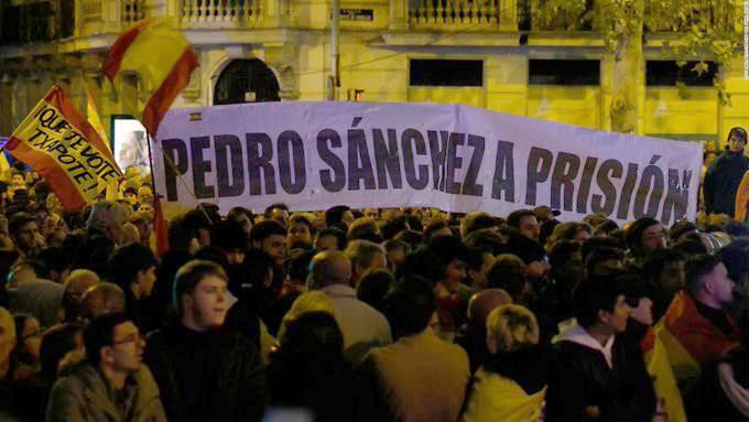 Siguen protestas en España por acuerdo de amnistía