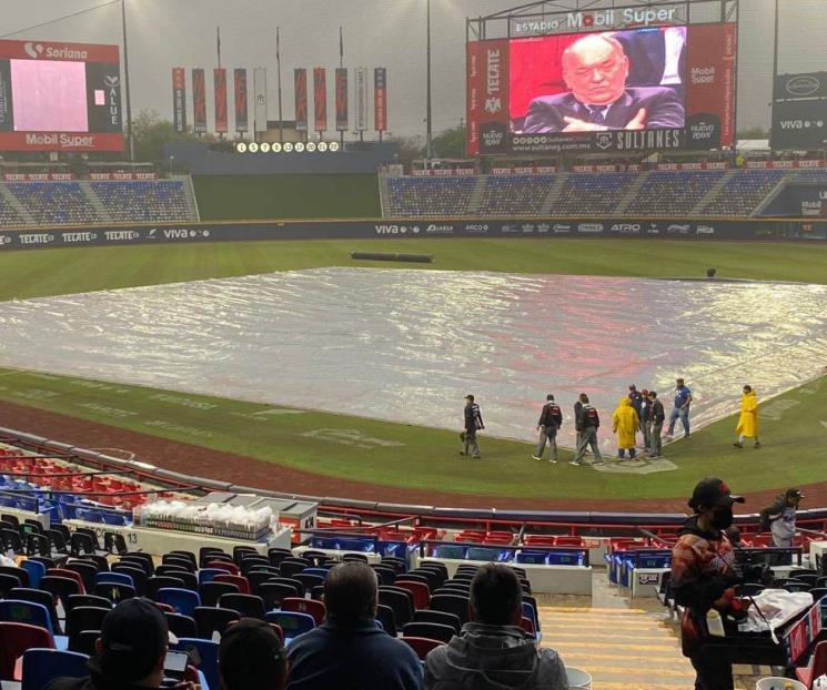 Por fuertes lluvias, cancelan el partido entre Sultanes y Mayos