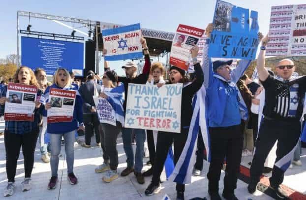 Marchan en Washington a favor de Israel