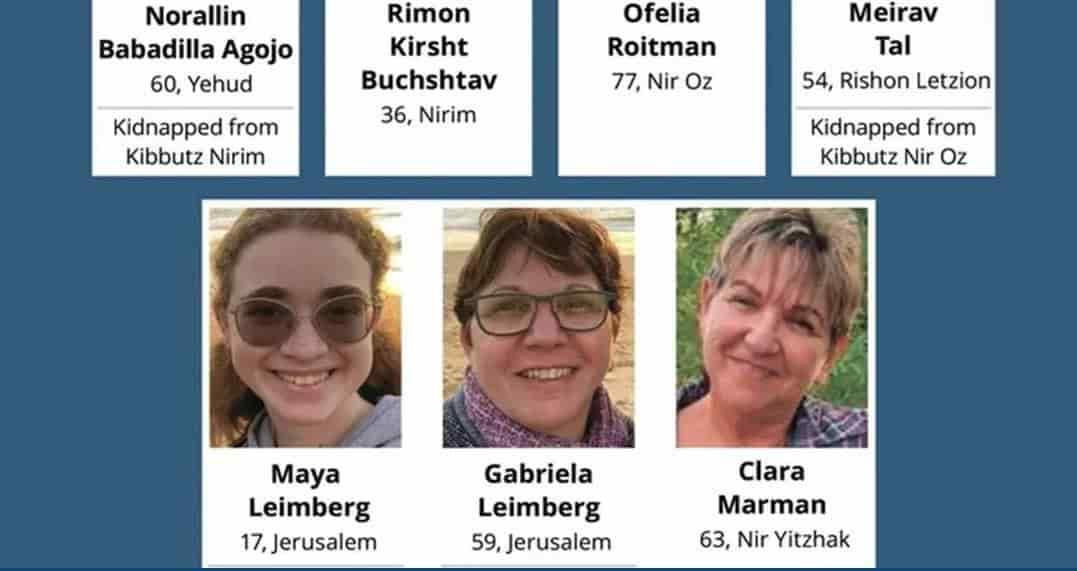 Estas son las 10 mujeres que Hamas liberó este martes