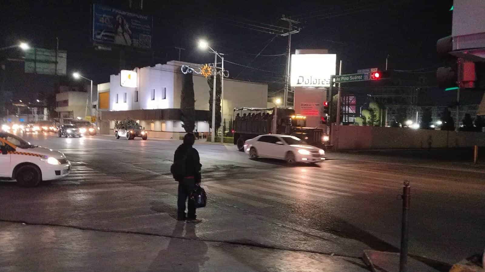Un segundo convoy de elementos de la Secretaría de la Defensa Nacional en apoyo para combatir la delincuencia en la ciudad, arribó la noche del lunes a Monterrey.