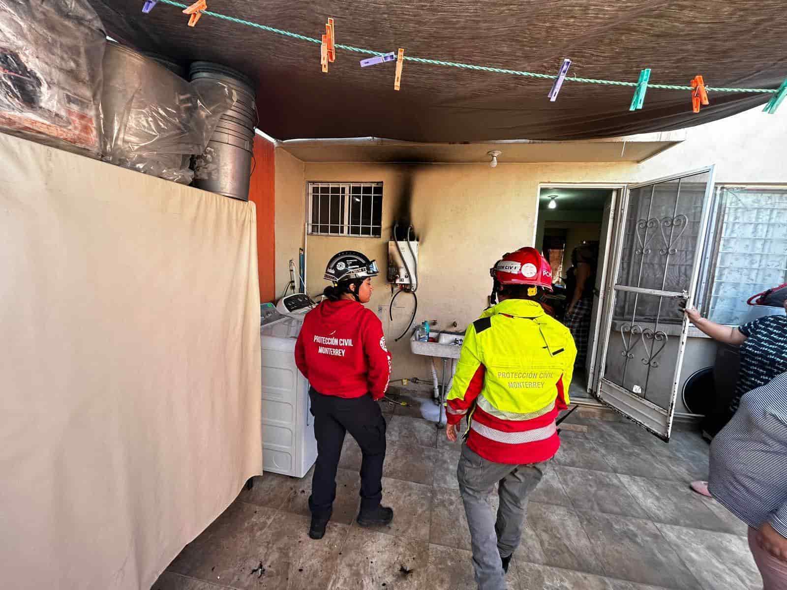 Un conato de incendio en el boiler de paso en un domicilio, alarmó a los habitantes del lugar que solicitaron la ayuda de las autoridades, la tarde de ayer en la Colonia Valle de Infonavit, al poniente del municipio de Monterrey.