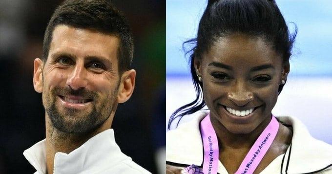 Reconocen a Novak Djokovic y a Simone Biles como los atletas del año
