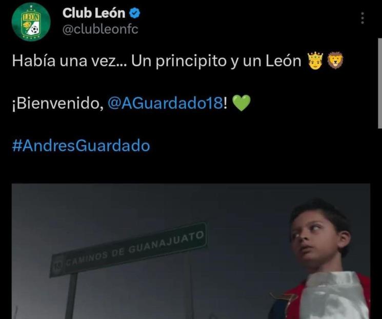 Confirma León fichaje bomba de Andrés Guardado 