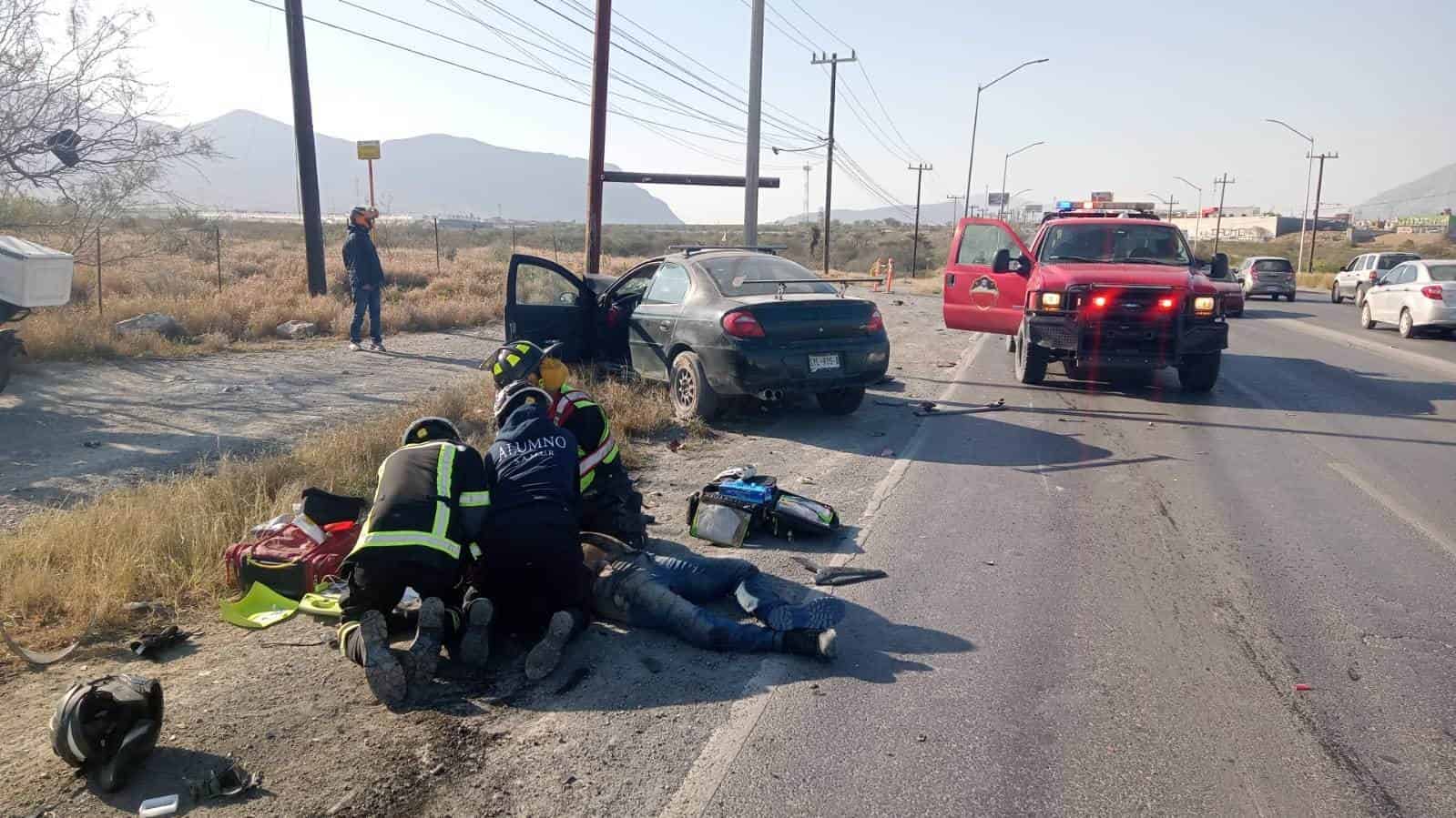 Un motociclista quien se desplazaba a exceso de velocidad murió, luego de estrellarse de manera frontal contra un vehículo, en García.
