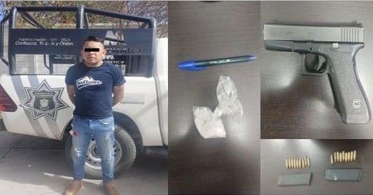 Elementos de Seguridad Publica de Montemorelos realizaron la detención de un presunto hombre armado quien además portaba droga, ayer en la Colonia Centenario, en ese mismo municipio al sur de Nuevo León.