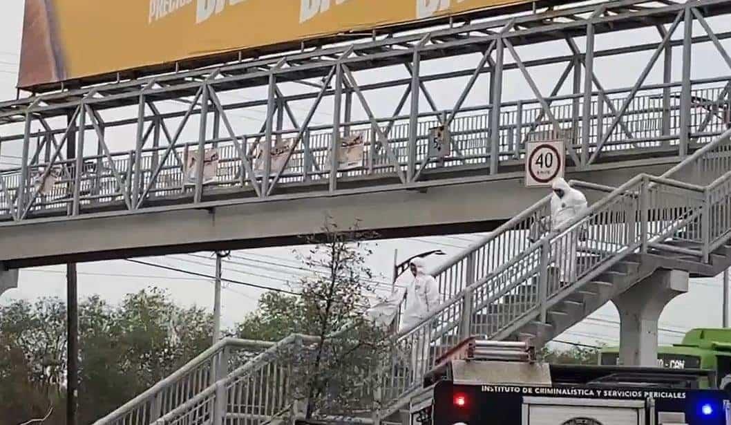 Hallan cabeza humana en un puente peatonal