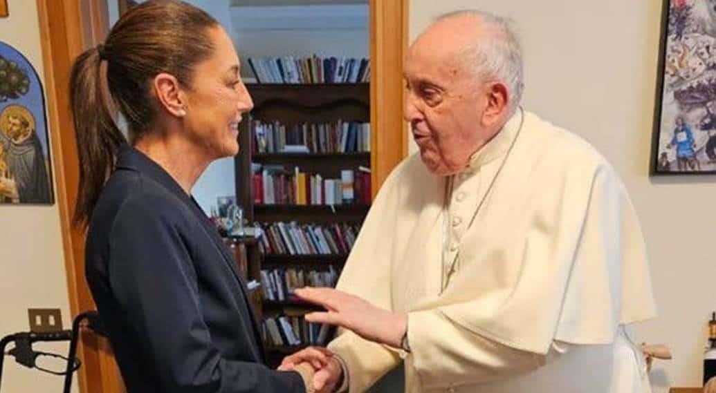 Sheinbaum se reúne con Papa Francisco en El Vaticano