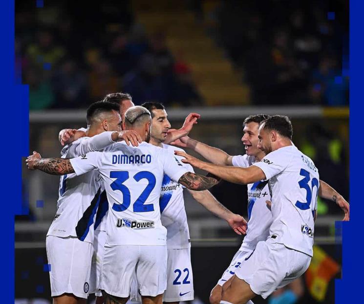 Inter de Milán golea al Lecce y siguen de líderes en Italia
