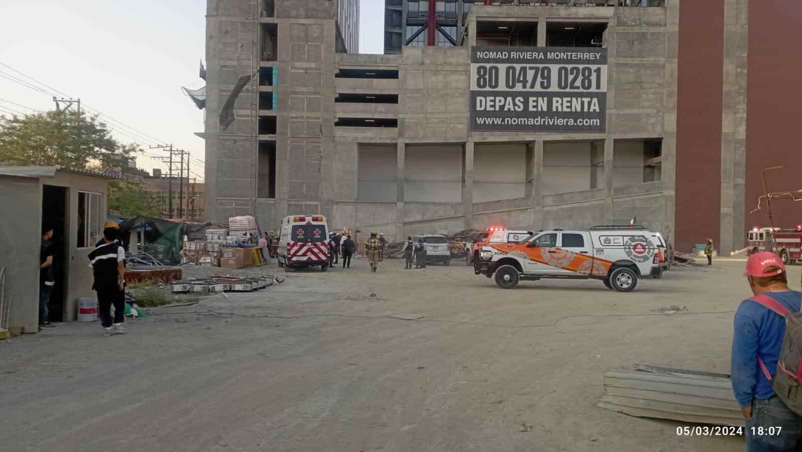 Un trabajador murió luego de caer de una altura a los 30 metros, al fallar la góndola en la cual se hallaba trabajando poniendo vistas a un edificio en construcción, en el centro de Monterrey.