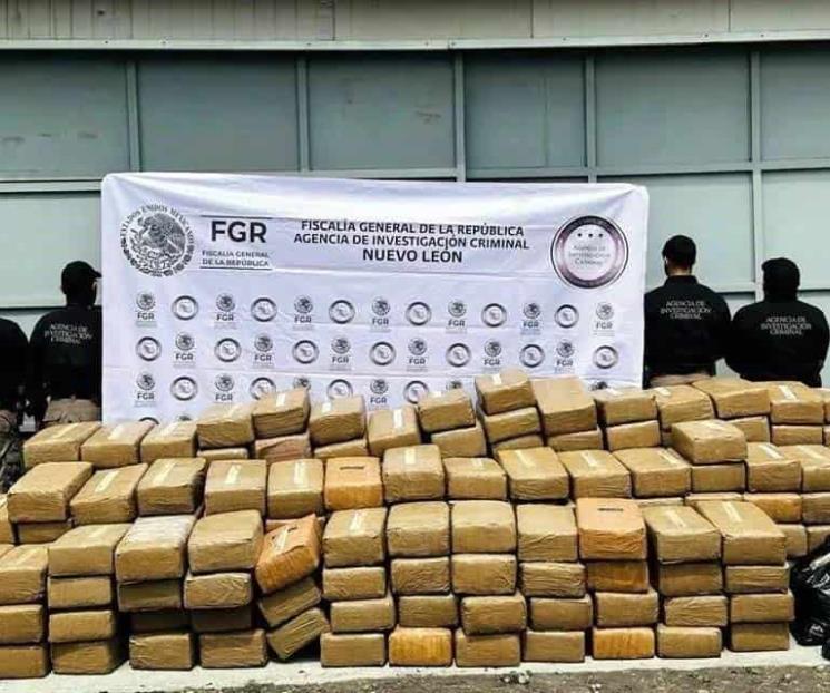 Decomisan 150 kilos de droga tras cateo en Apodaca