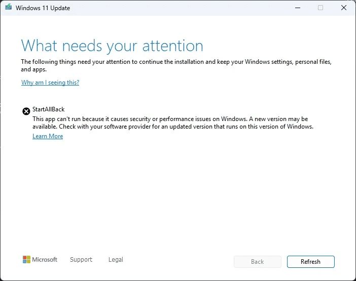 Microsoft bloqueará actualizaciones de Windows si instalas esta app