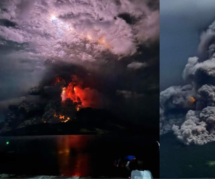 Evacúan isla de Indonesia por erupción volcánica