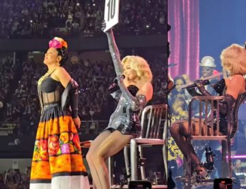 Comparte Madonna escenario con ¡Salma Hayek!