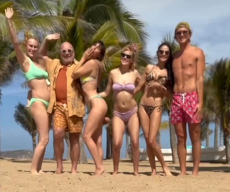 Demi Moore disfruta México con su familia