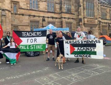 Manifestantes protestan por Gaza en campus de Canadá y Australia