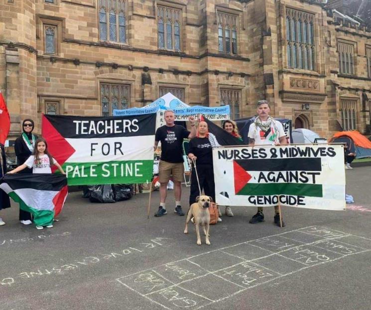 Manifestantes protestan por Gaza en campus de Canadá y Australia
