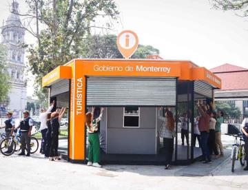 Instala Monterrey un módulo de información turística
