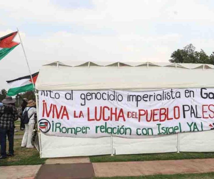 Respetará la UNAM plantón contra guerra en Palestina