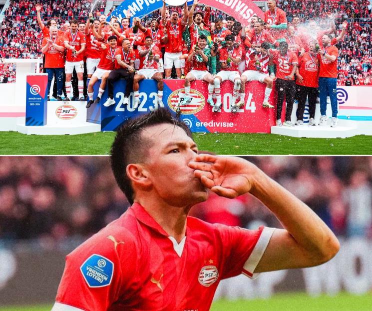 Hirving Lozano se corona con el PSV en la Eredivisie de Holanda