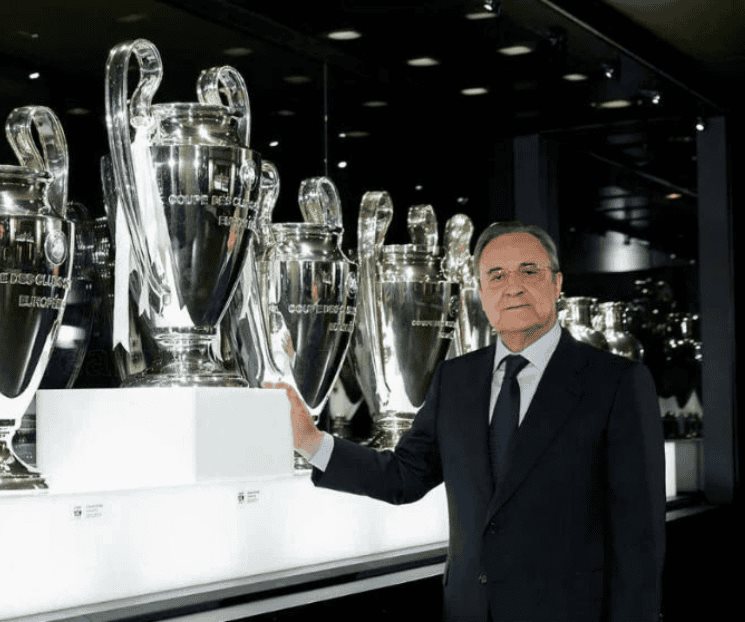 Florentino Pérez celebra triunfo del Real Madrid en la Champions