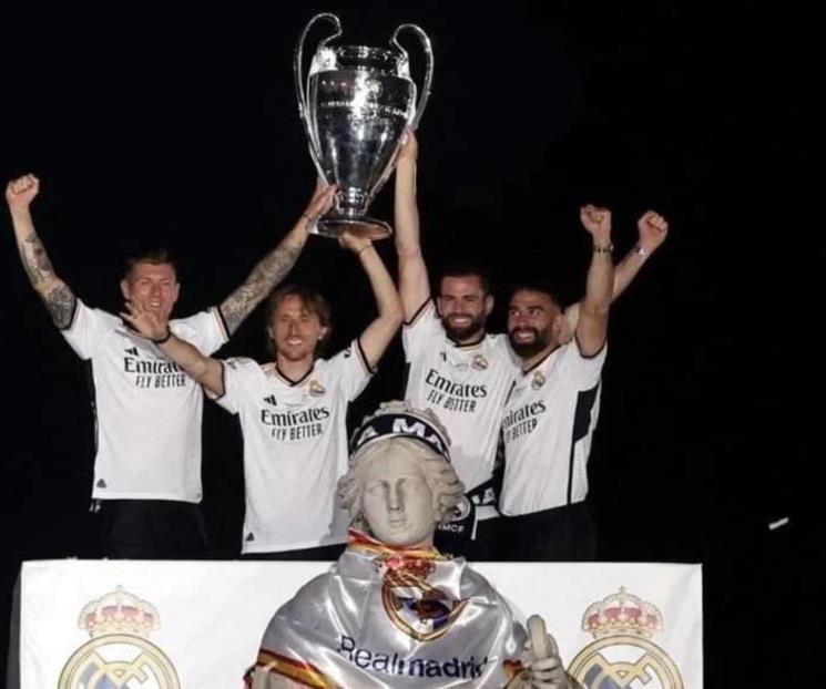 Festeja Real Madrid en España título de Champions 