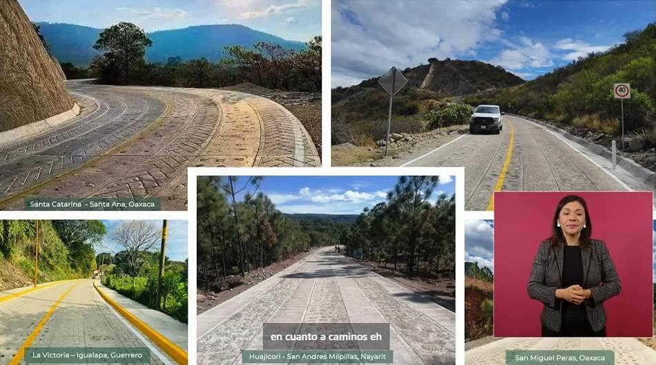 AMLO destaca construcción de caminos rurales por pobladores