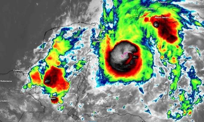Están Quintana Roo y Yucatán en Alerta Roja por huracán ´Beryl´