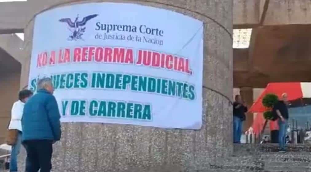 Trabajadores del Poder Judicial protestan contra reforma