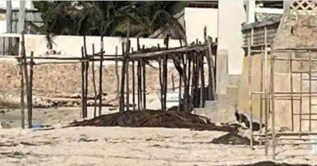 Extranjera intenta adueñarse de playa en Yucatán