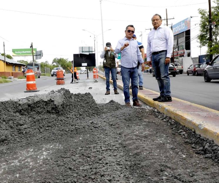 Supervisa Mijes rehabilitación de pavimento en avenida Juárez
