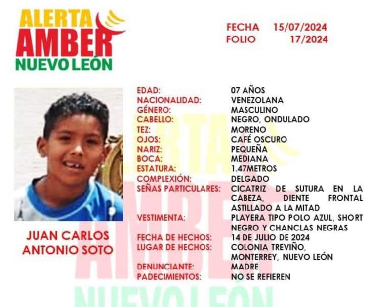 Desaparece niño venezolano en Monterrey