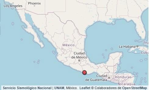 Se registra sismo de magnitud 5.3 en Pinotepa Nacional, Oaxaca