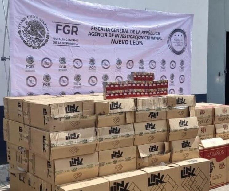 Asegura FGR del Estado más de 590 mil cigarros ilegales