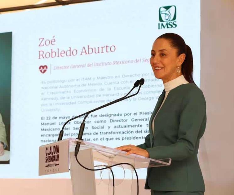 Zoé Robledo consolidará el IMSS-Bienestar: Sheinbaum
