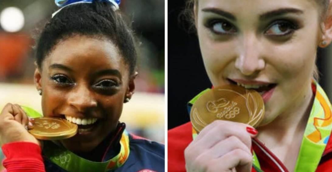 ¿Por qué los atletas muerden sus medallas?