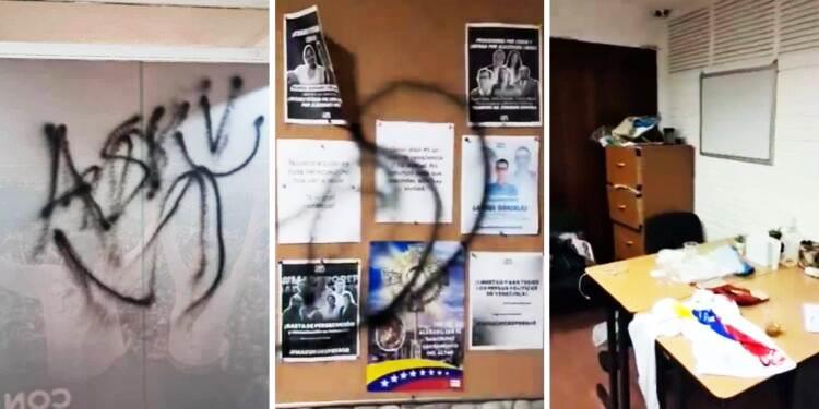 Vandalizan hombres armados sede de oposición venezolana