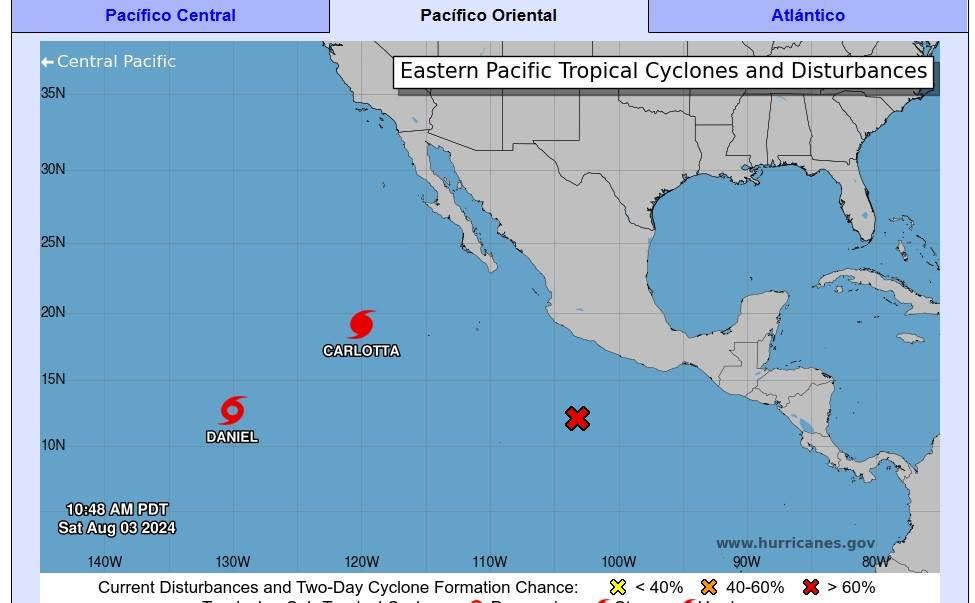 Se forma tormenta tropical Daniel en el Pacífico