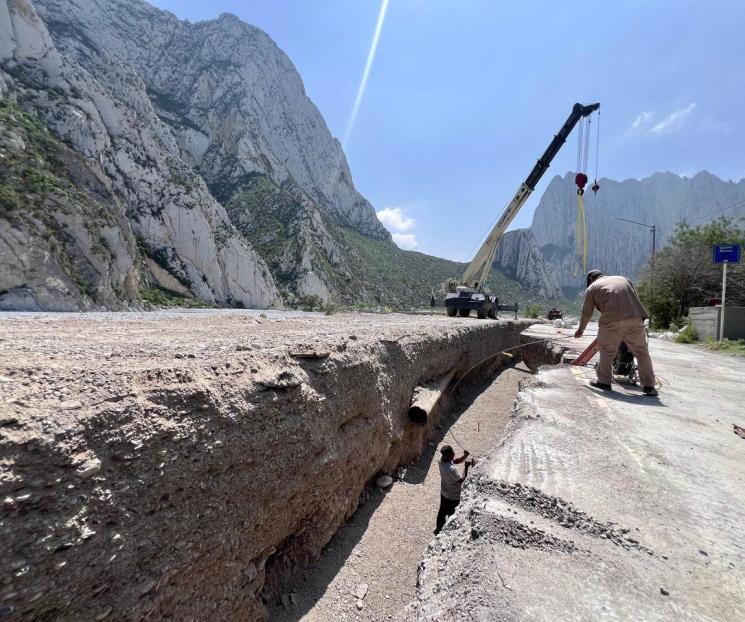 Avanza reubicación de ducto que surte de agua a SC