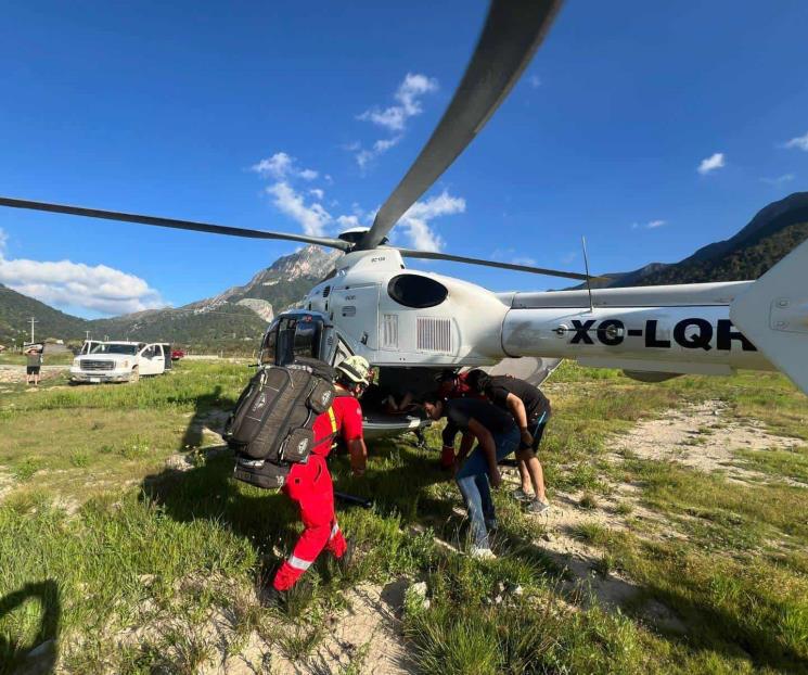 Sufre accidente en cuatrimoto