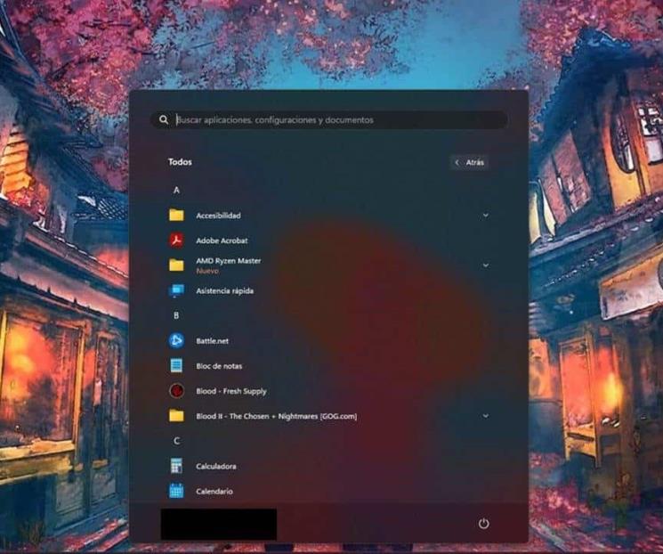 Así es el nuevo menú de inicio de Windows 11