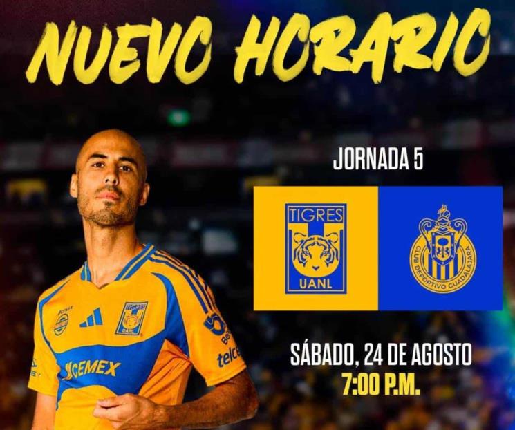 Partido Tigres vs Chivas cambia de horario